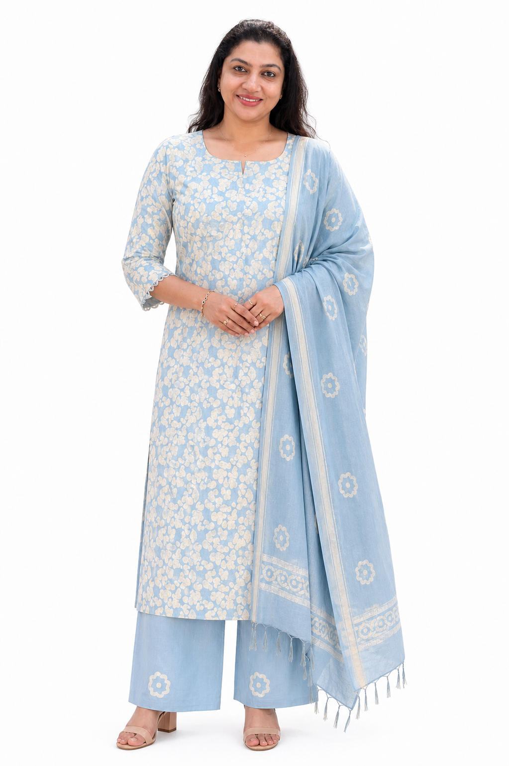 Printed Chanderi Salwar Set | JHF115