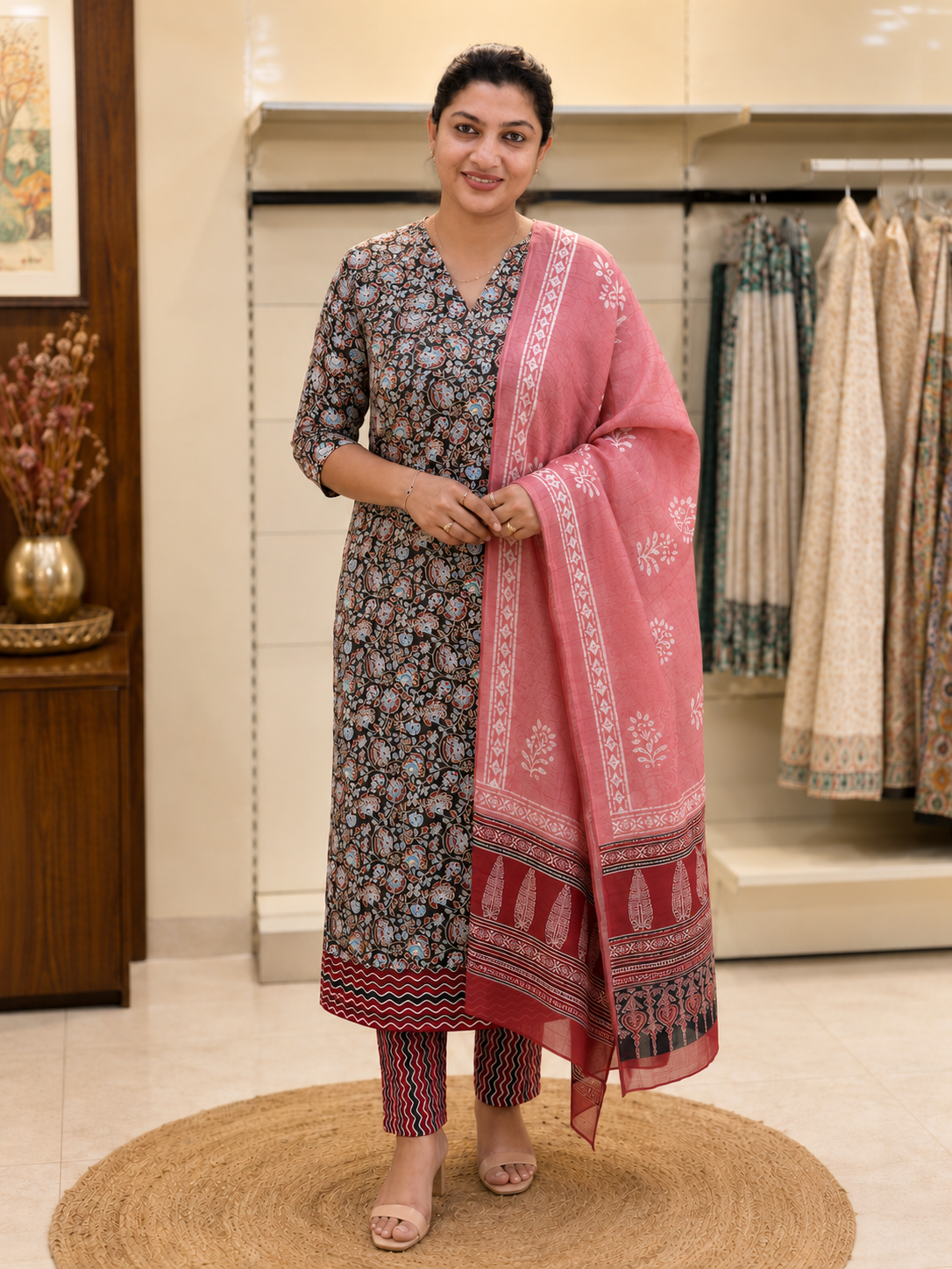 Ajrakh Printed Soft Cotton Salwar Set | MF162