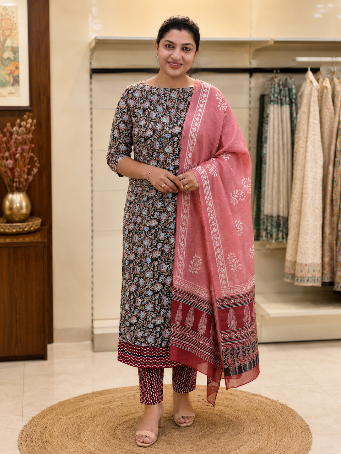 Ajrakh Printed Soft Cotton Salwar Set | MF162
