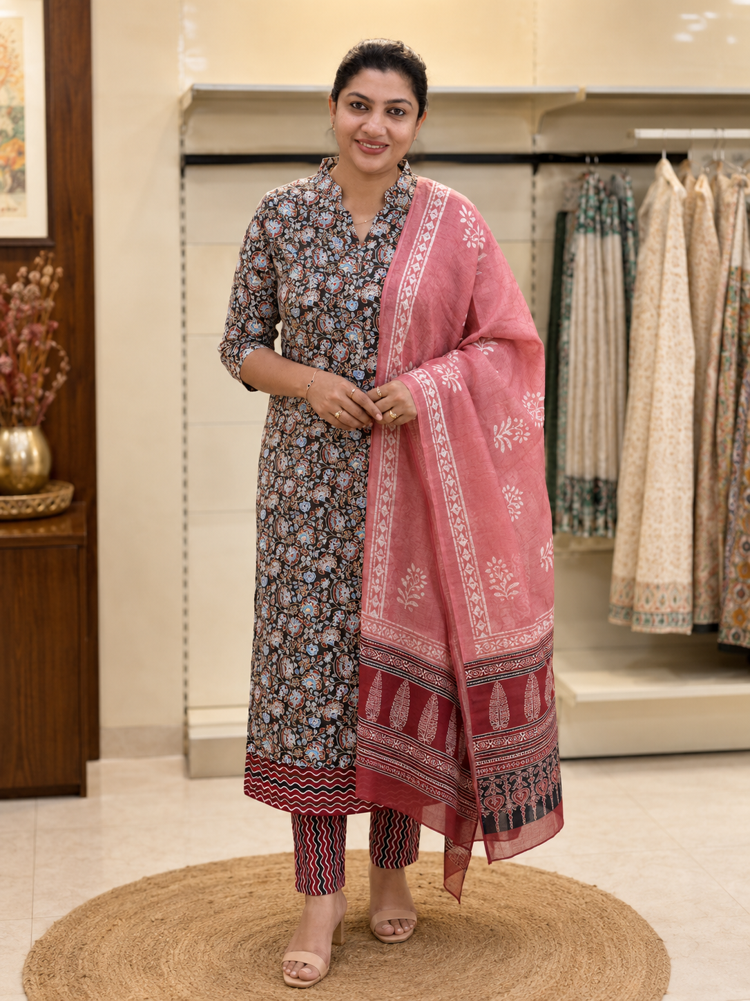Ajrakh Printed Soft Cotton Salwar Set | MF162
