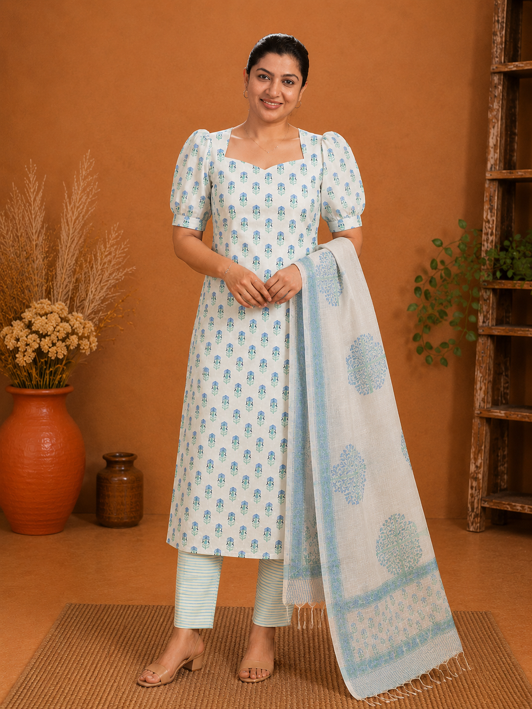 Floral Ptrinted Cotton Salwar Set | MF121