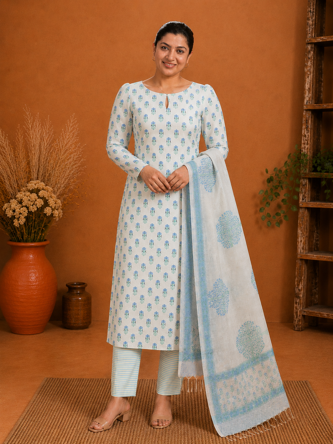 Floral Ptrinted Cotton Salwar Set | MF121