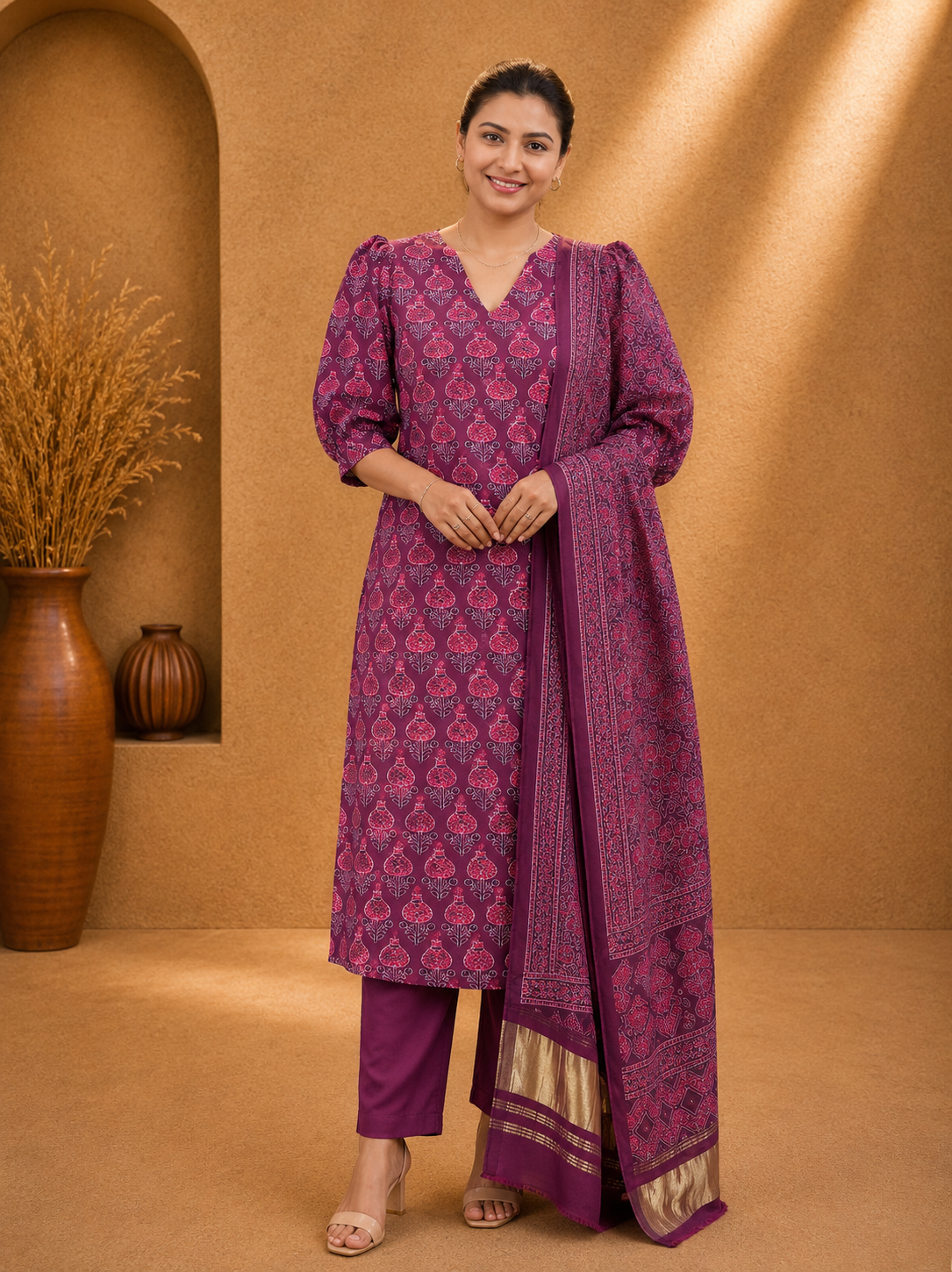 Floral Printed Design Modal Finish Salwar Set | MF112