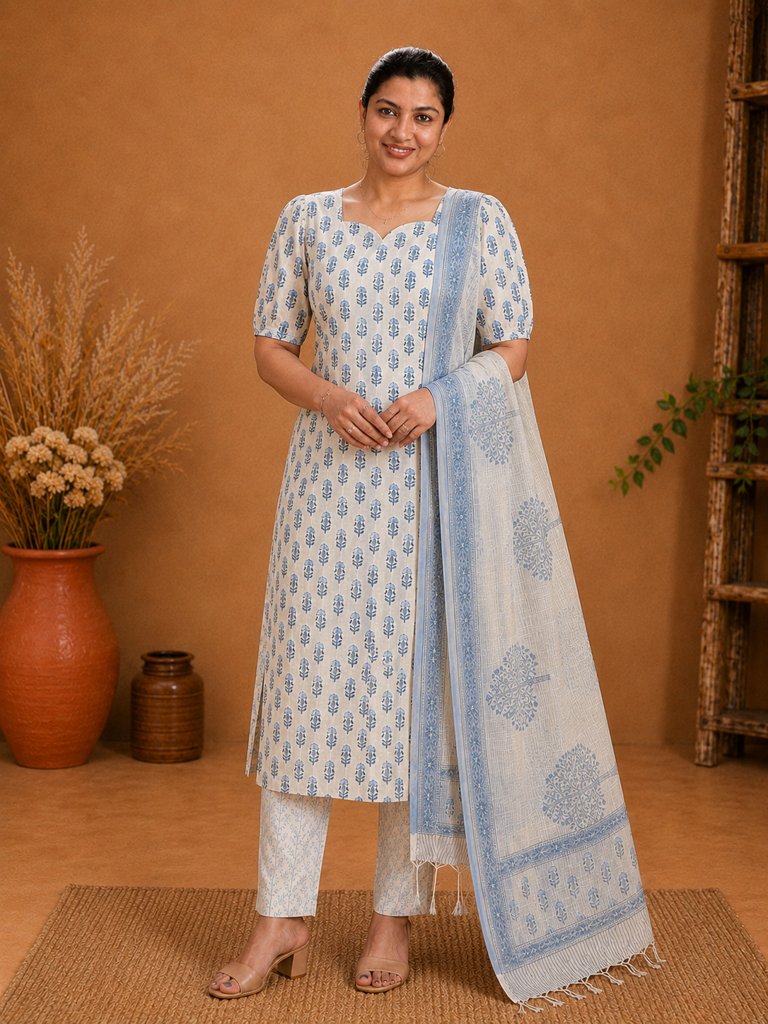 Floral Ptrinted Cotton Salwar Set | MF122