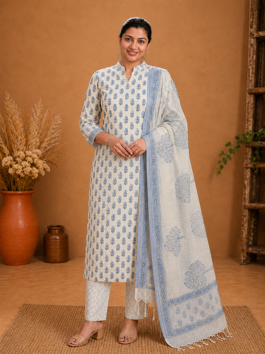 Floral Ptrinted Cotton Salwar Set | MF122