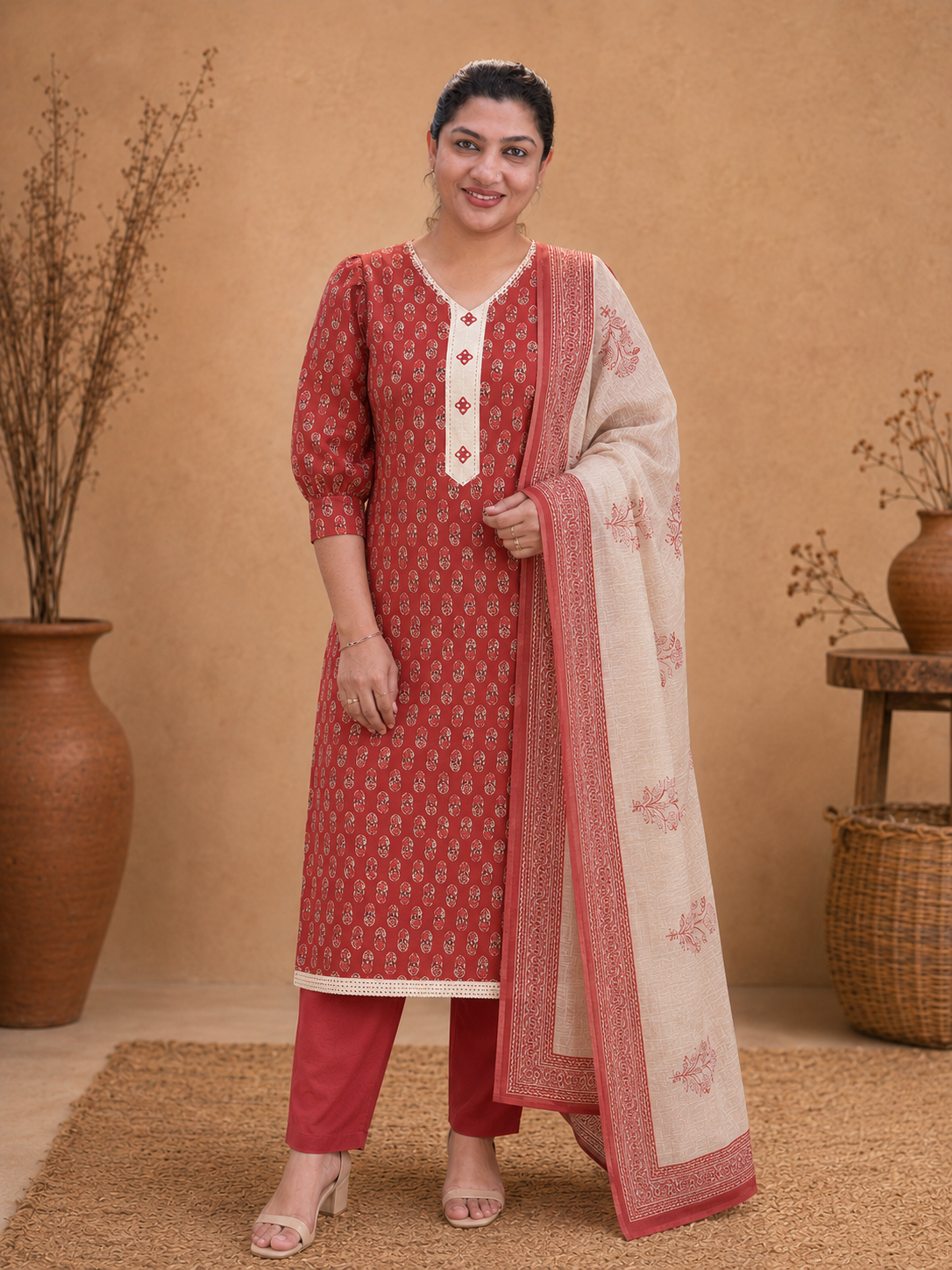 Floral Printed Cotton Salwar Set | MF149