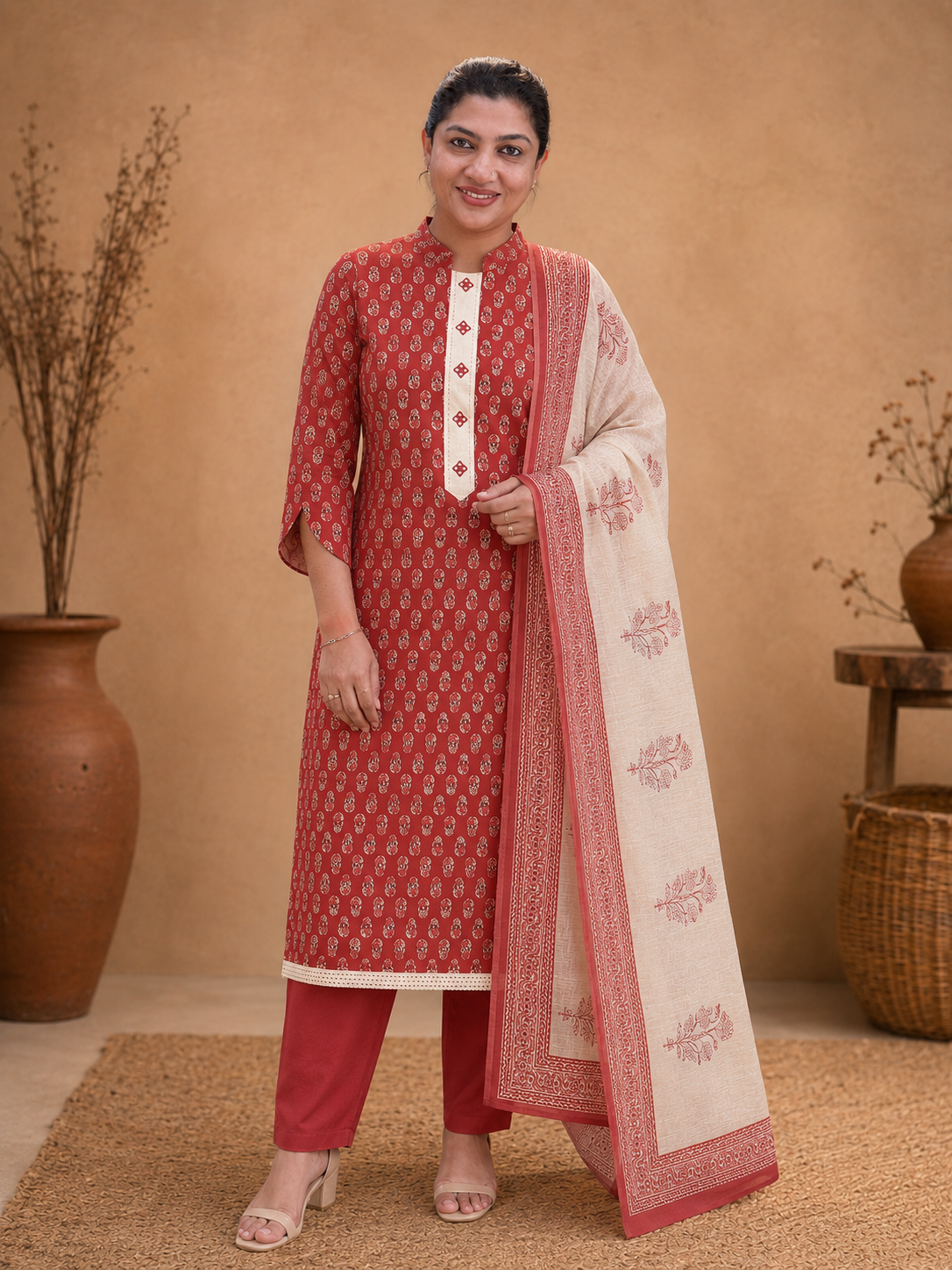 Floral Printed Cotton Salwar Set | MF149