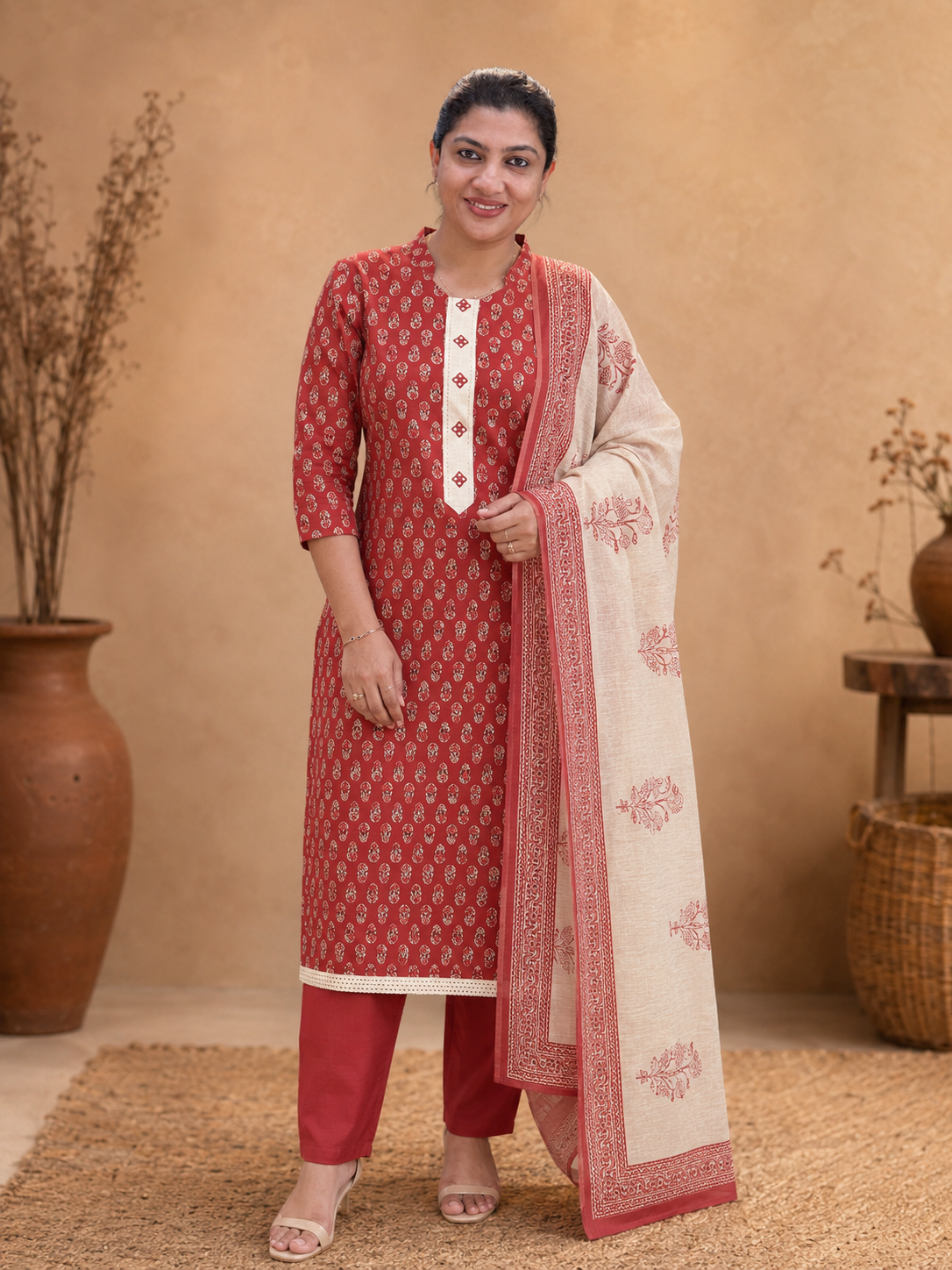 Floral Printed Cotton Salwar Set | MF149