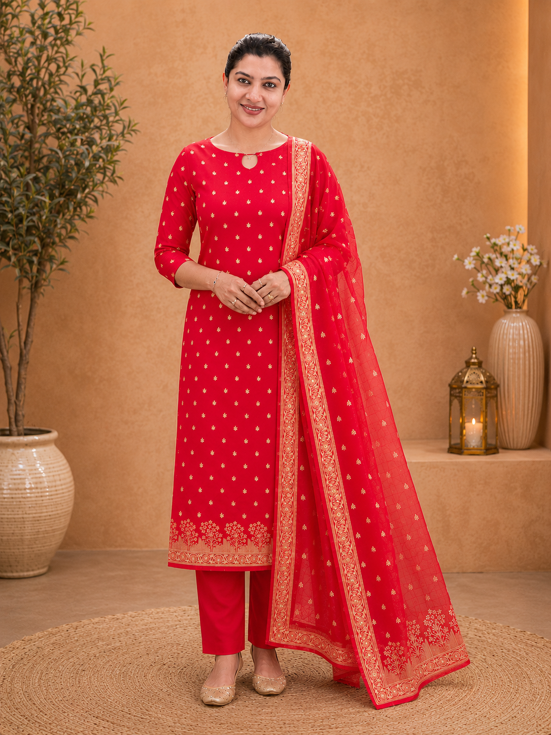 Zari Butta Weaved Banarasi Silk Salwar Set | YNG1202