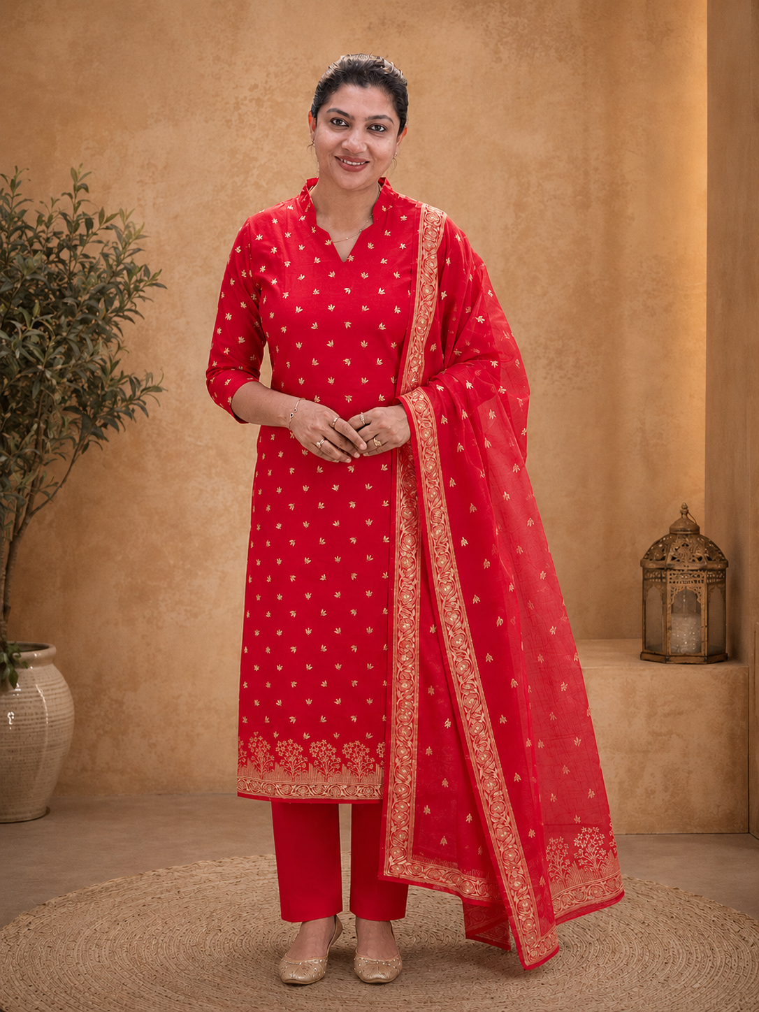 Zari Butta Weaved Banarasi Silk Salwar Set | YNG1202