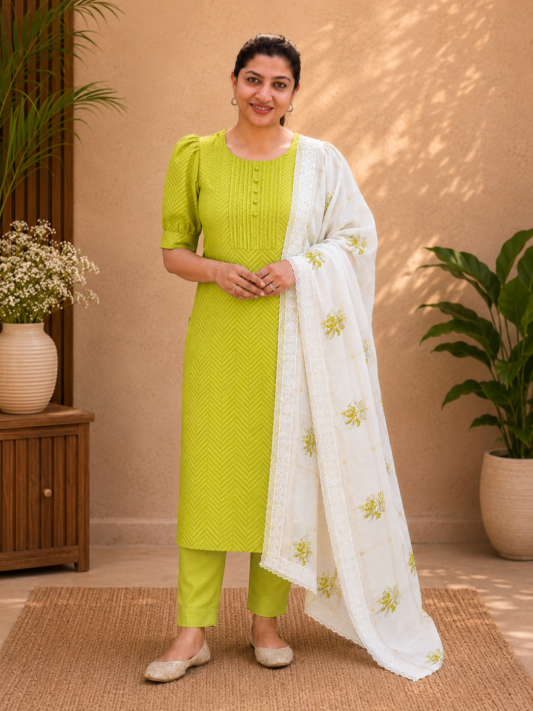 Geometric Printed Cotton Salwar Set |HE285