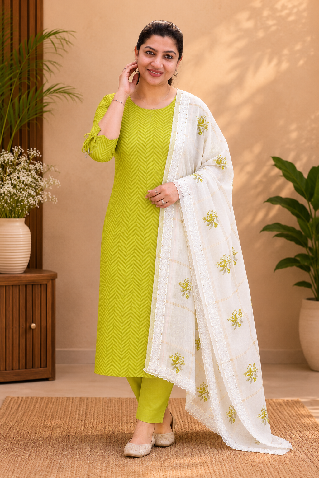 Geometric Printed Cotton Salwar Set |HE285