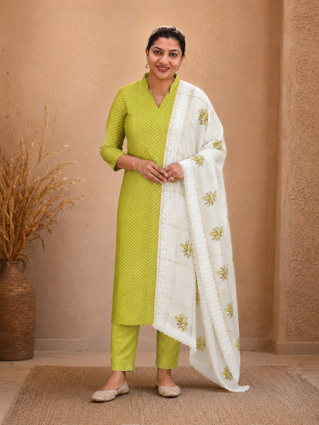 Geometric Printed Cotton Salwar Set |HE285