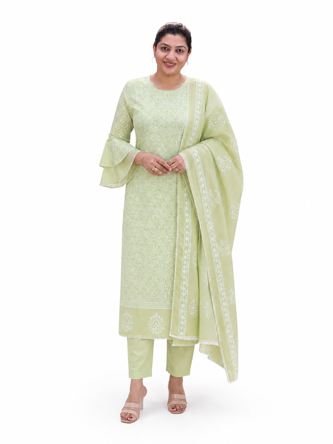 Hand Block Printed Chanderi Finished Salwar Sets | SSC144