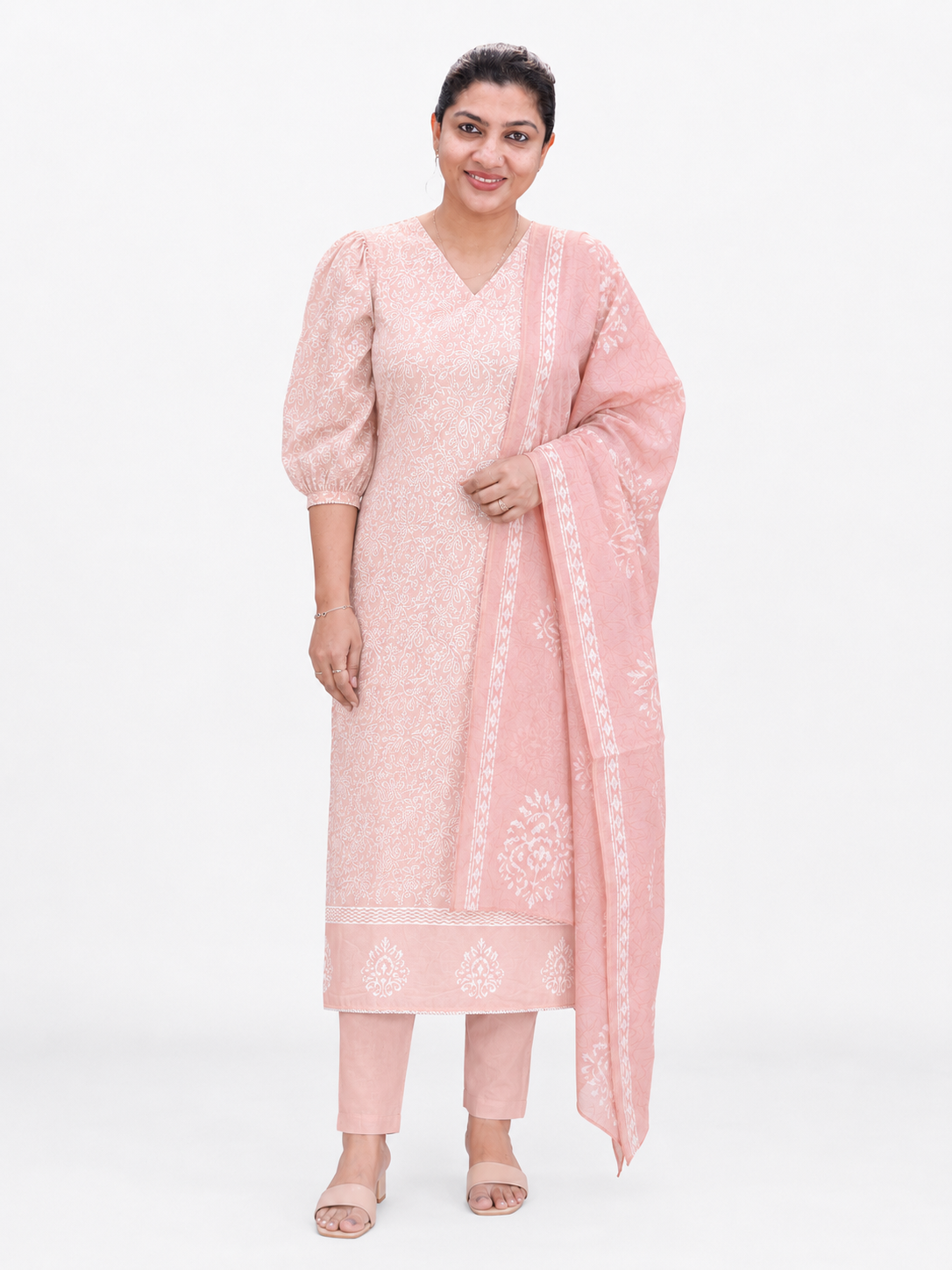 Hand Block Printed Chanderi Finished Salwar Sets | SSC145