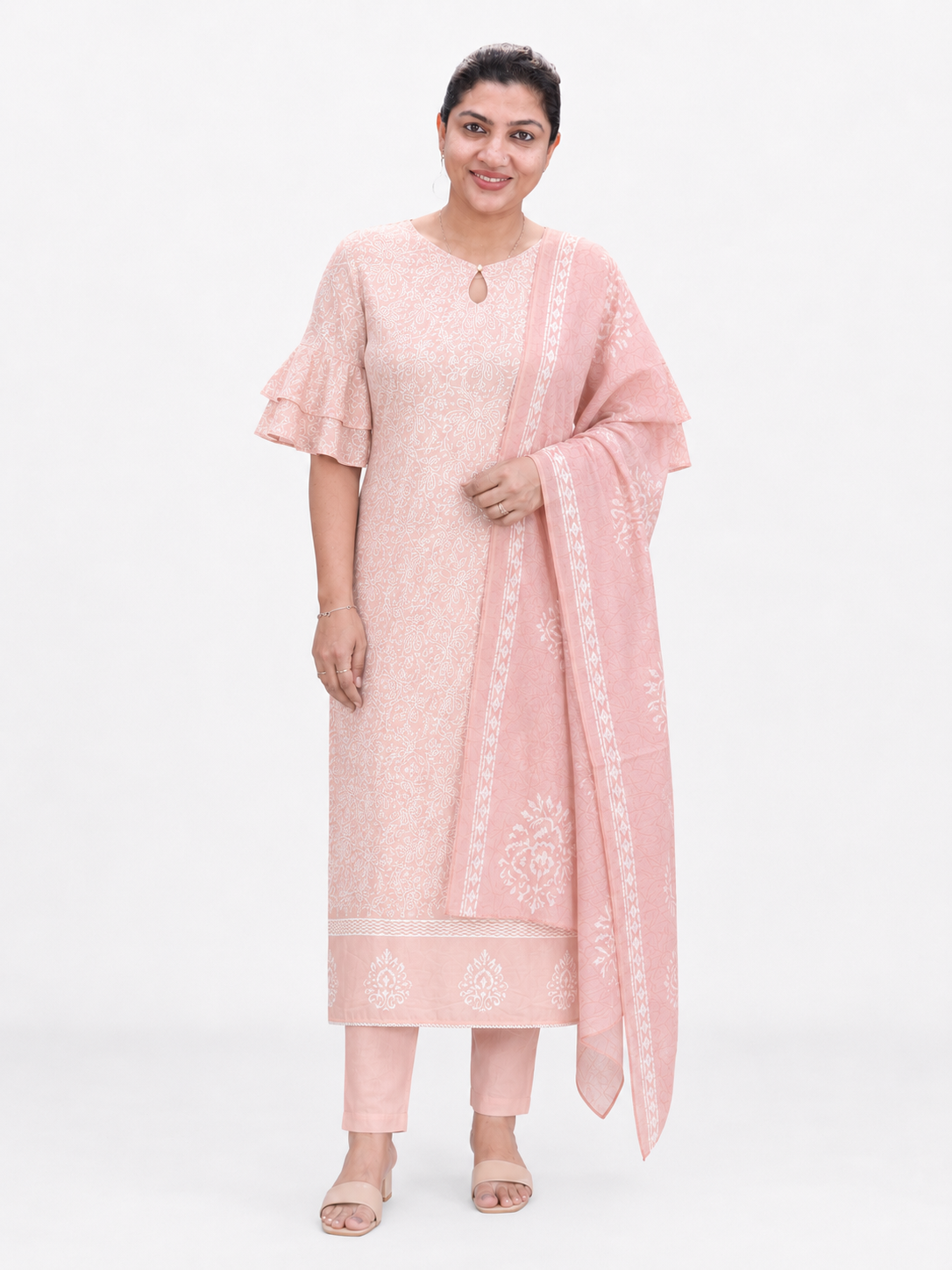 Hand Block Printed Chanderi Finished Salwar Sets | SSC145