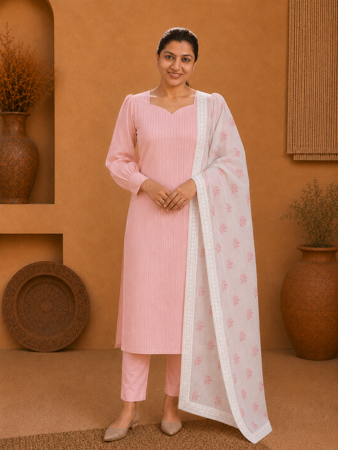 Strip Pattern Cotton Salwar Set |HE282