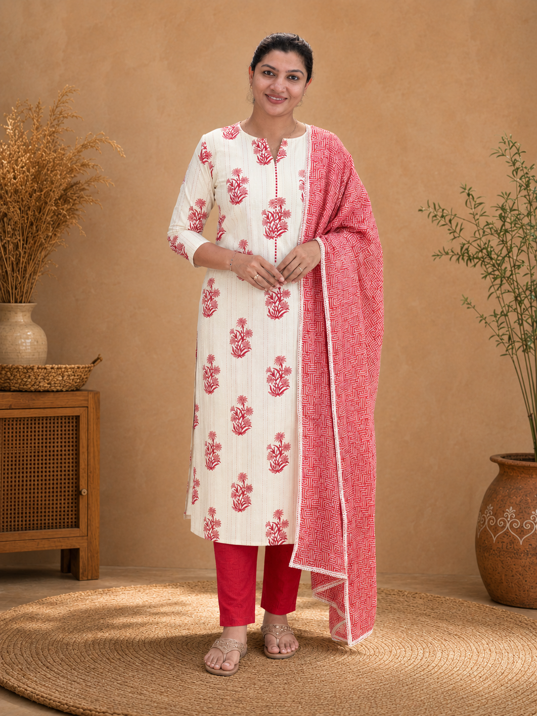 Block Printed Cotton Salwar Set | SSC113