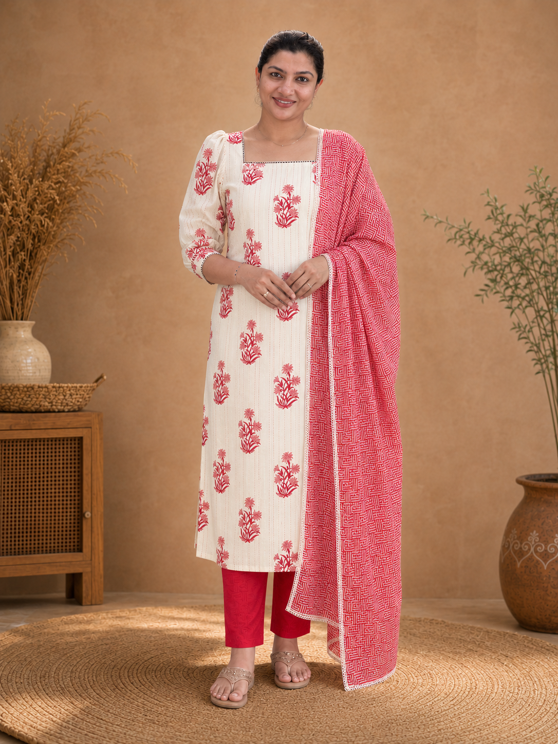 Block Printed Cotton Salwar Set | SSC113