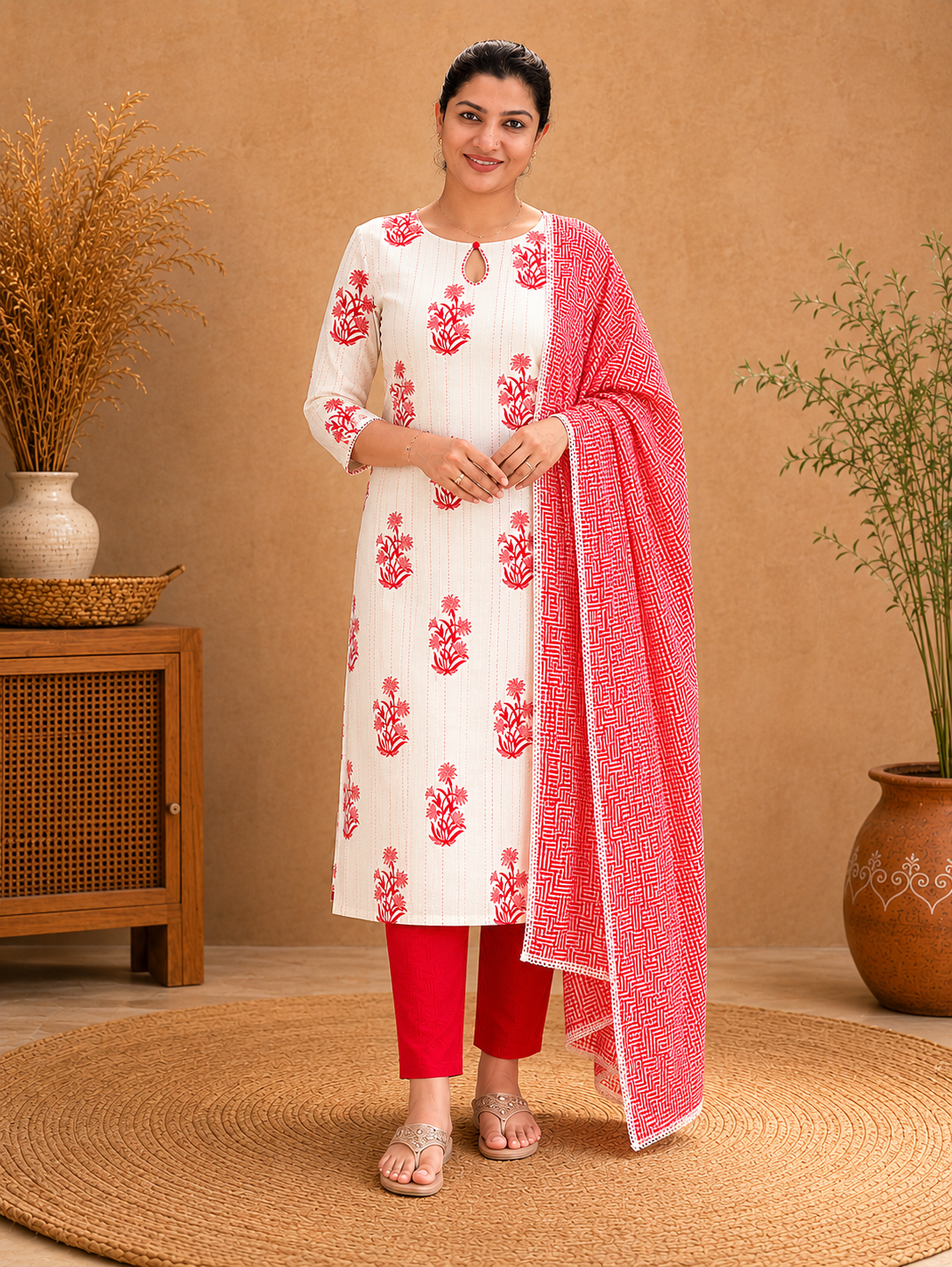 Block Printed Cotton Salwar Set | SSC113