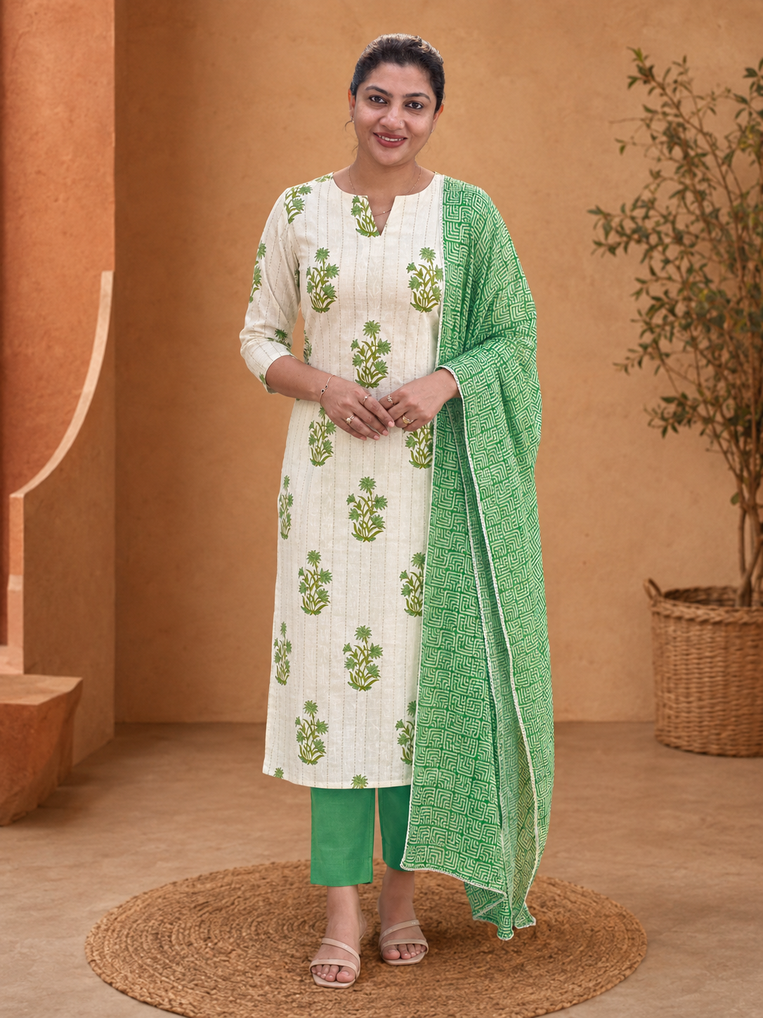 Block Printed Cotton Salwar Set | SSC114