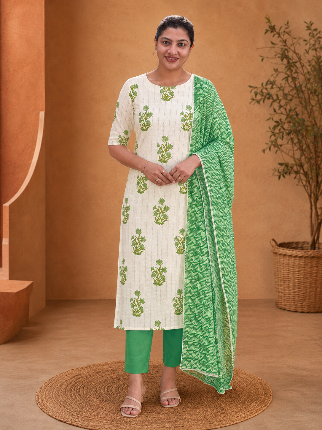 Block Printed Cotton Salwar Set | SSC114