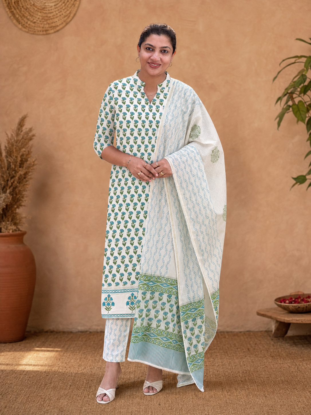 Buta Printed Cotton Salwar Set |SSC166