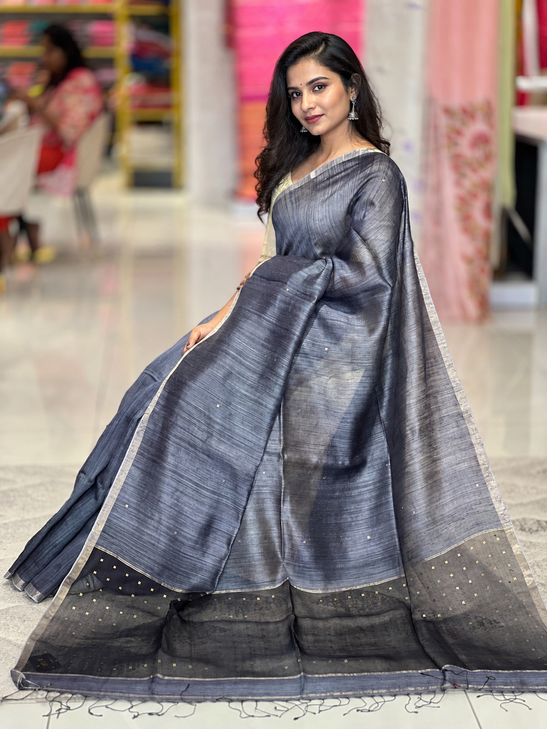 Metal Pital Detailed Pure Matka Saree | RGD625