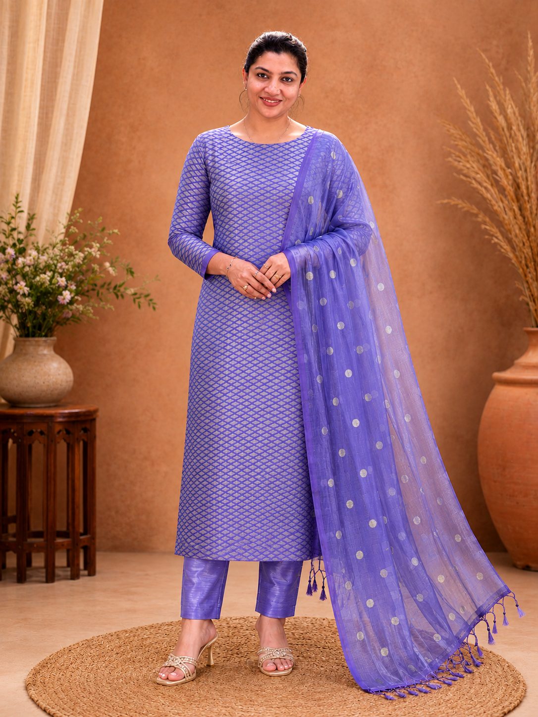Bhagalpuri Linen Salwar Set | NHH284