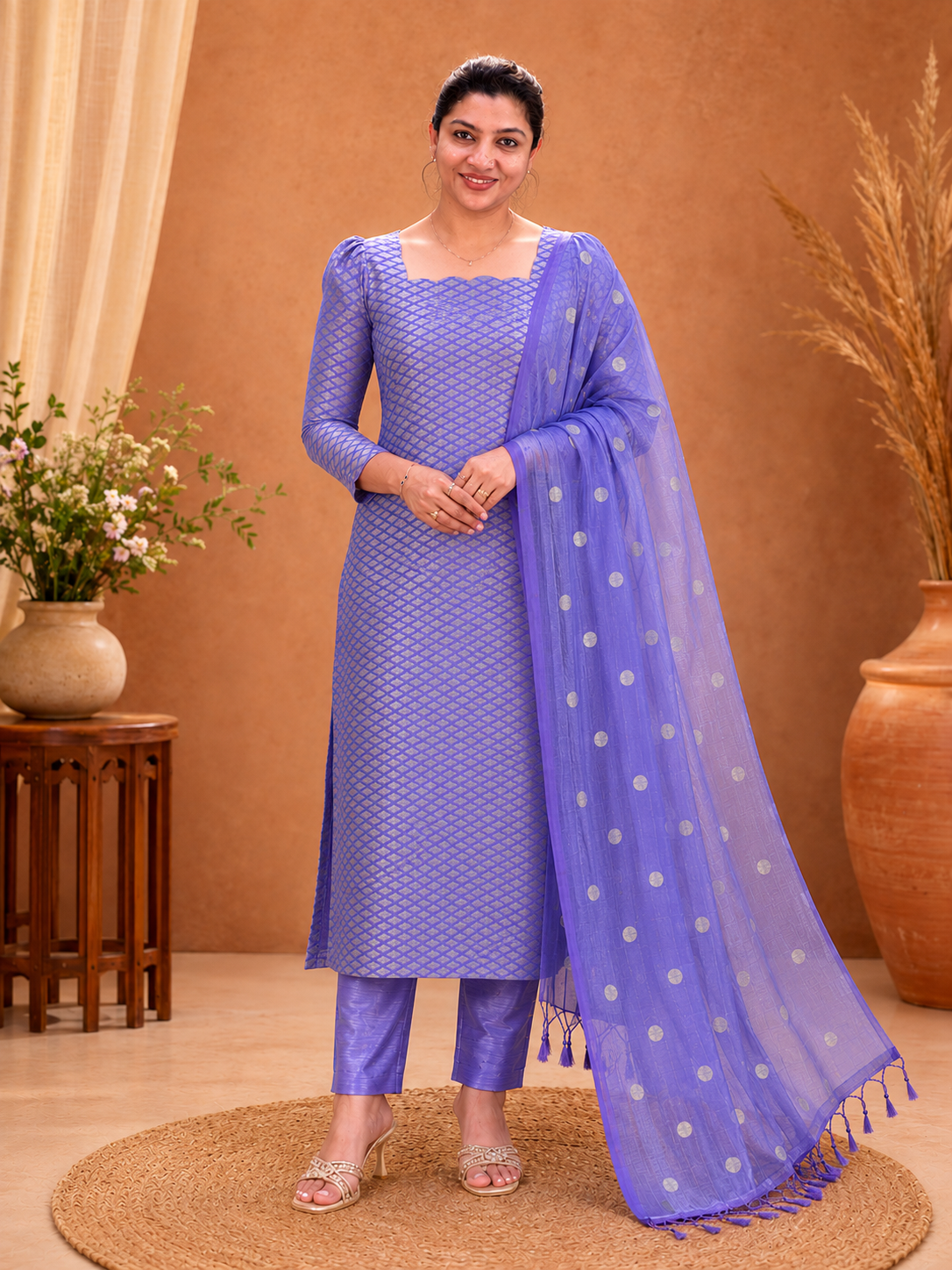 Bhagalpuri Linen Salwar Set | NHH284