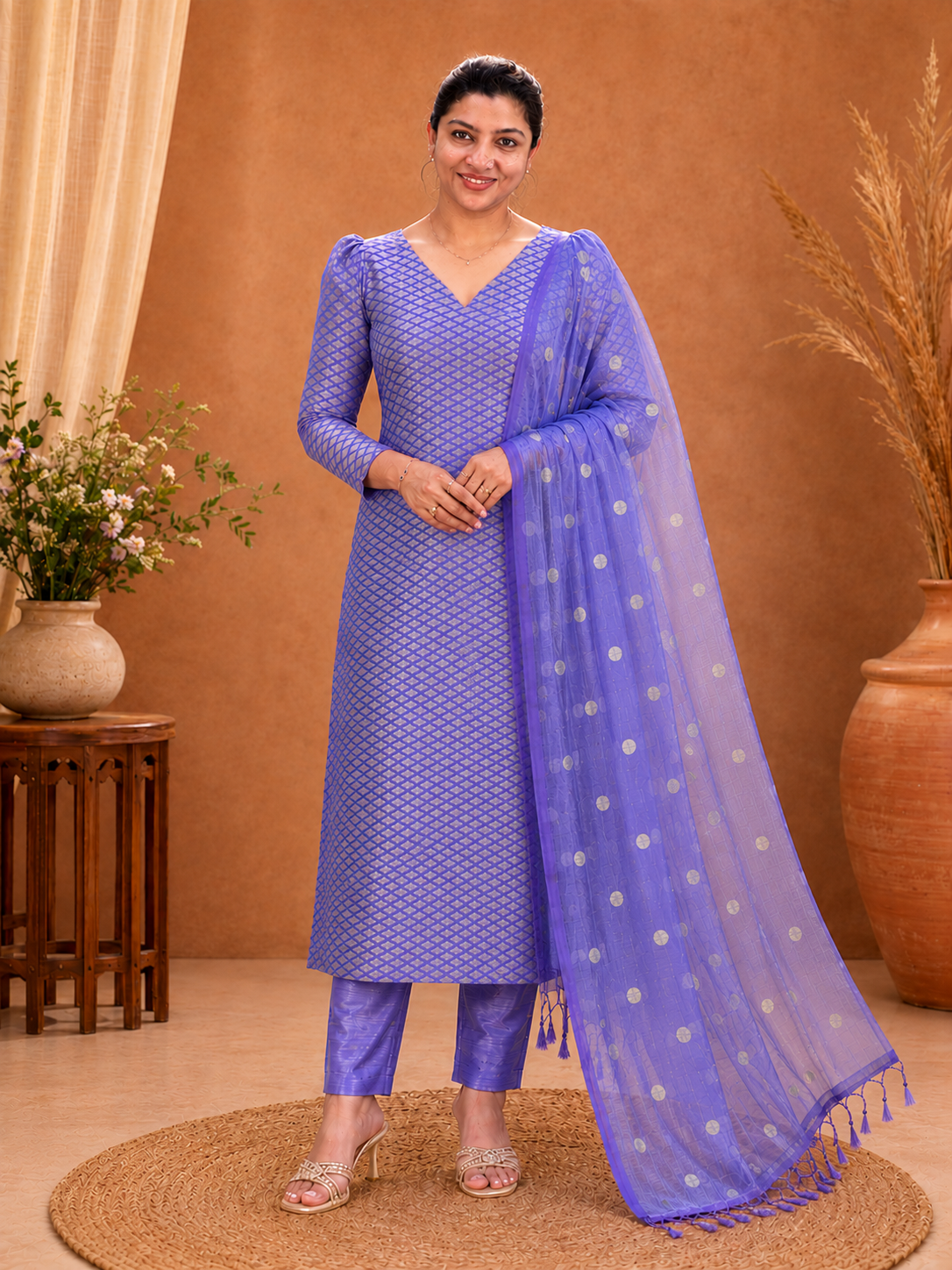 Bhagalpuri Linen Salwar Set | NHH284