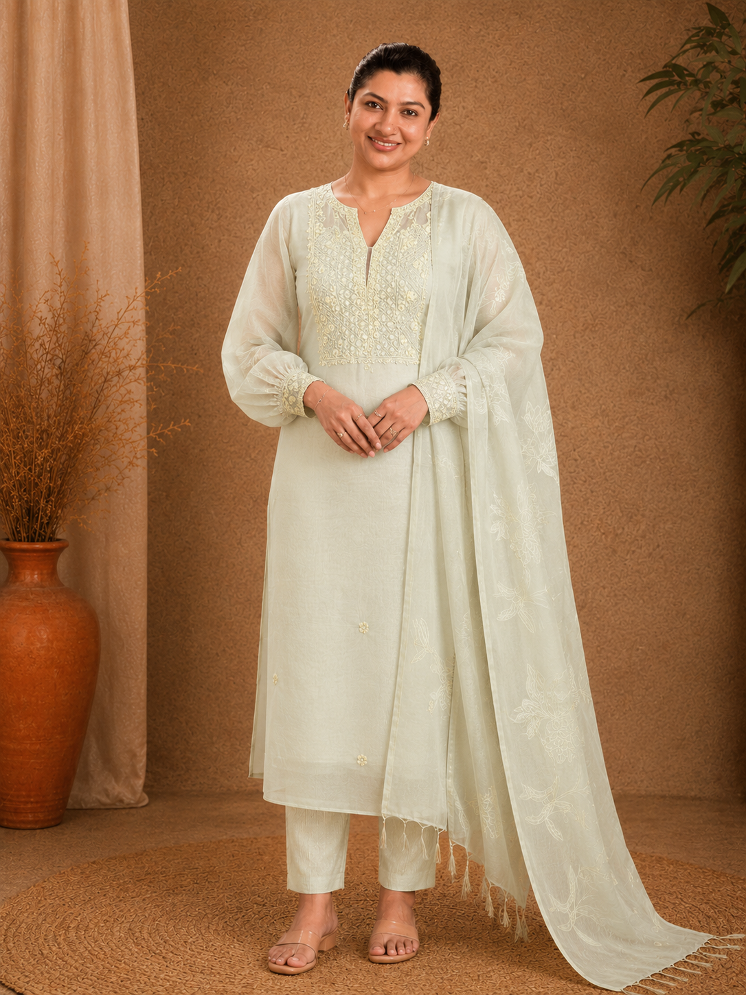 Hand Embroidery Detailed Organza Salwar Set | MM329