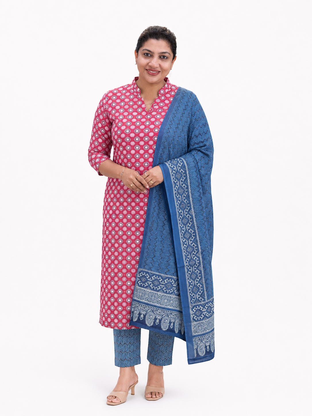 Ajrakh Printed Soft Cotton Salwar Set | MF171