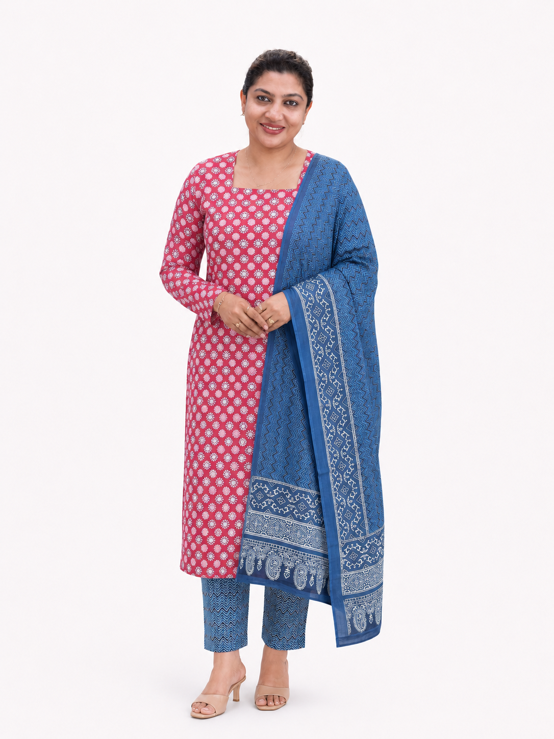 Ajrakh Printed Soft Cotton Salwar Set | MF171
