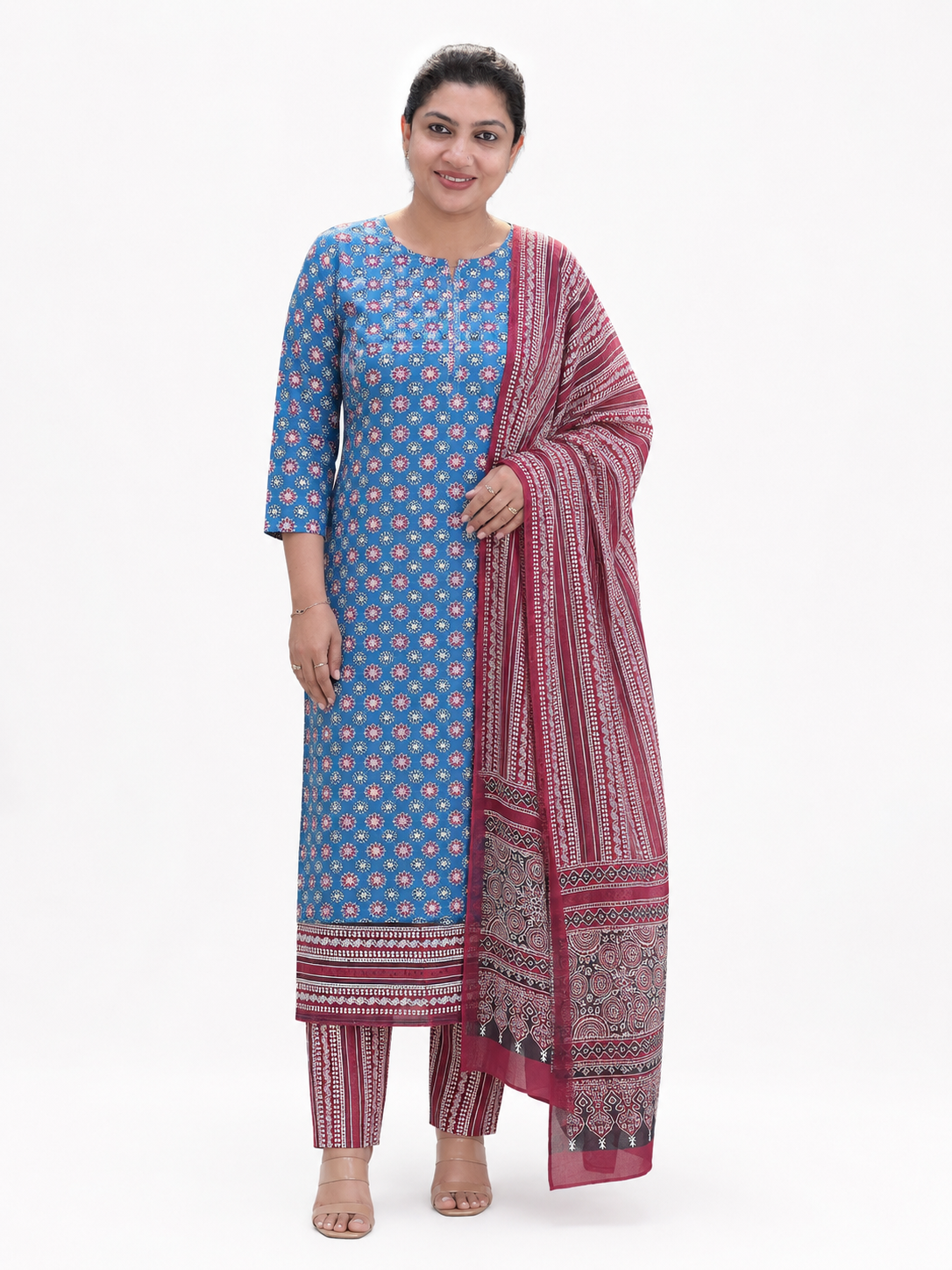 Ajrakh Printed Soft Cotton Salwar Set | MF170