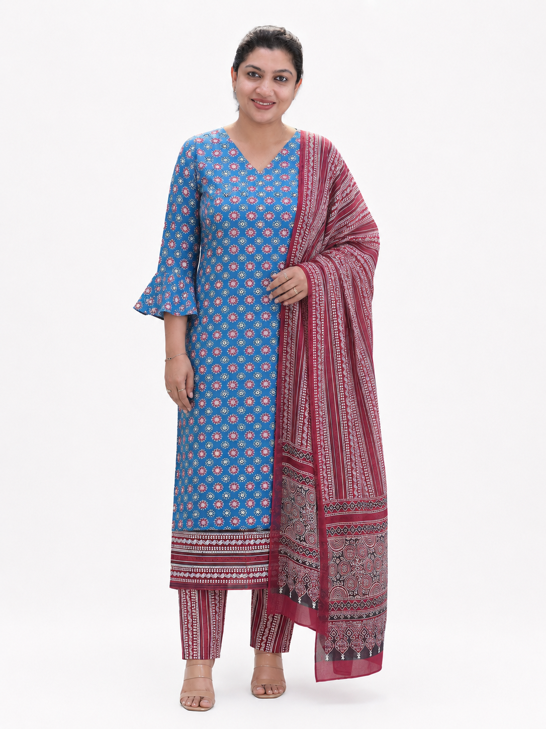 Ajrakh Printed Soft Cotton Salwar Set | MF170
