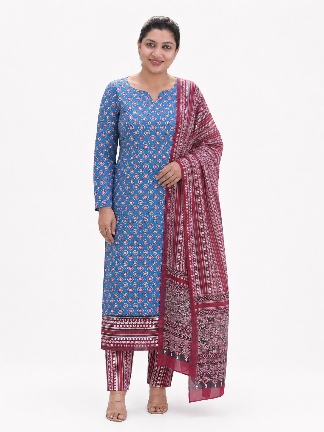 Ajrakh Printed Soft Cotton Salwar Set | MF170