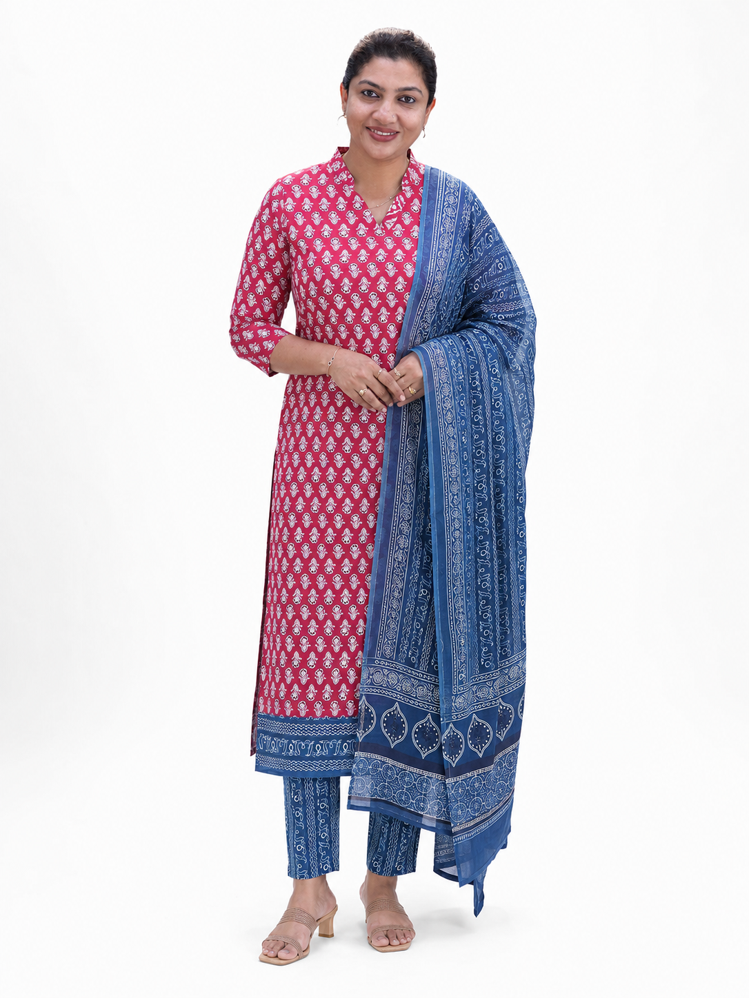Ajrakh Printed Soft Cotton Salwar Set | MF168