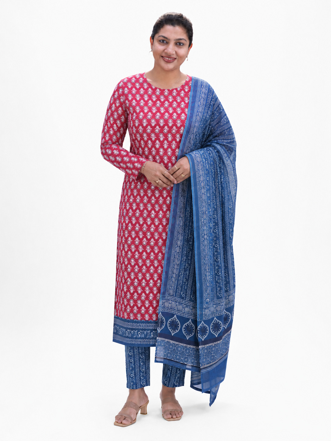 Ajrakh Printed Soft Cotton Salwar Set | MF168