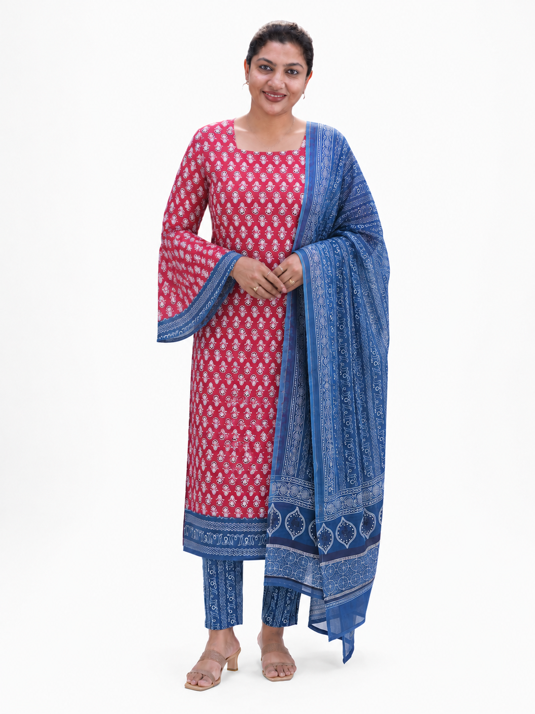 Ajrakh Printed Soft Cotton Salwar Set | MF168