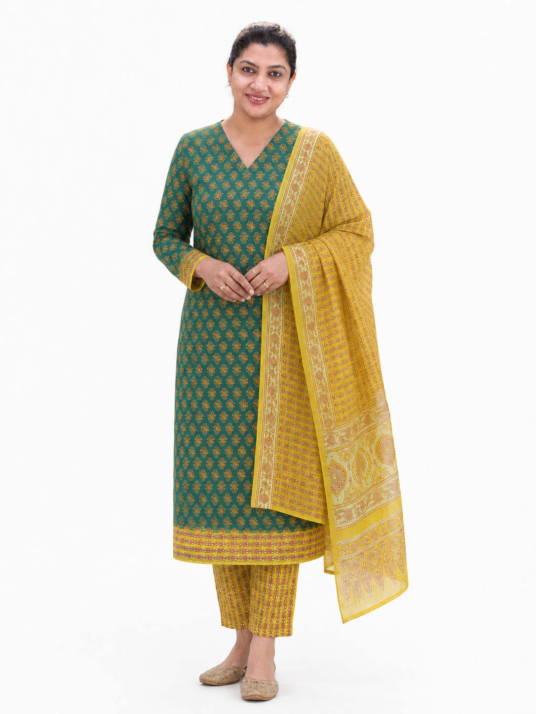 Ajrakh Printed Soft Cotton Salwar Set | MF169
