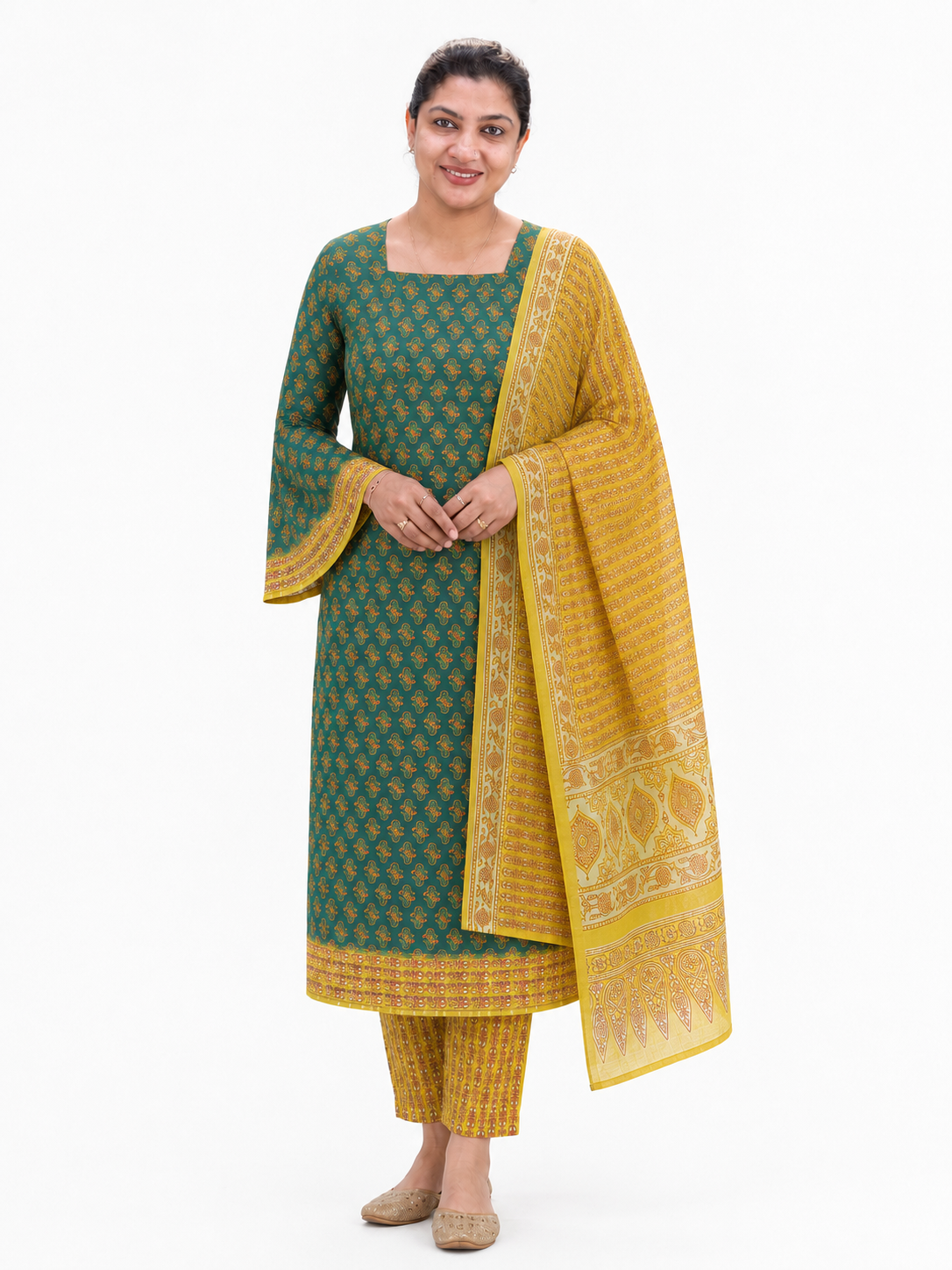 Ajrakh Printed Soft Cotton Salwar Set | MF169