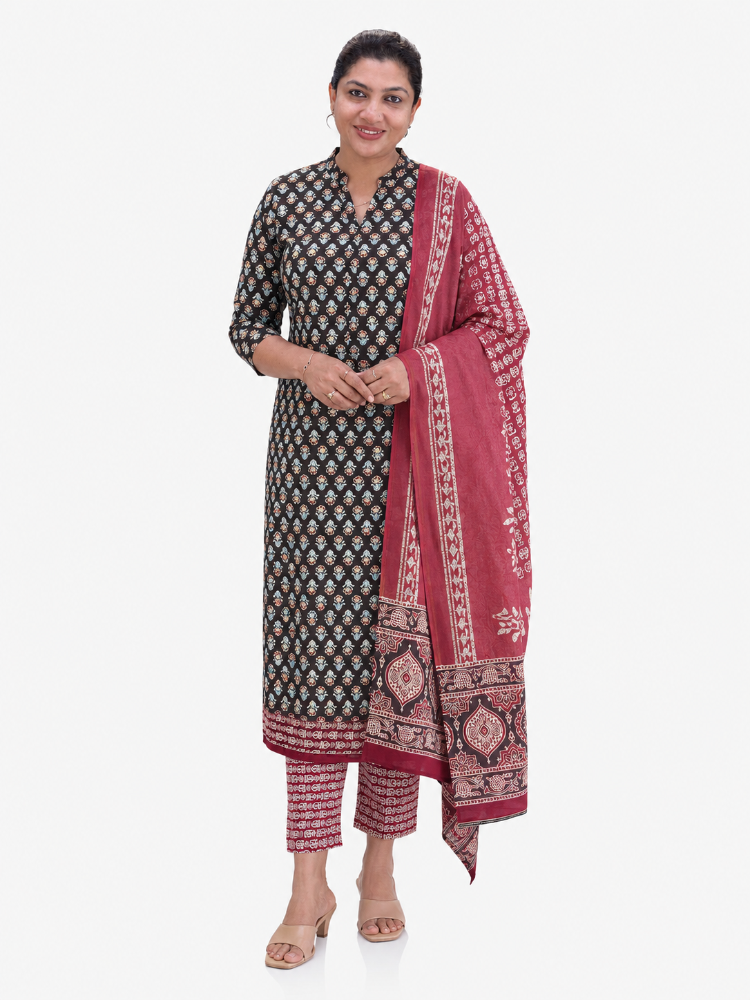 Ajrakh Printed Soft Cotton Salwar Set | MF166