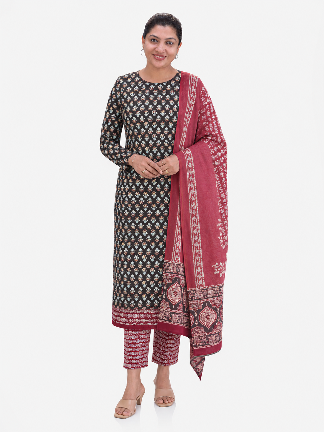 Ajrakh Printed Soft Cotton Salwar Set | MF166