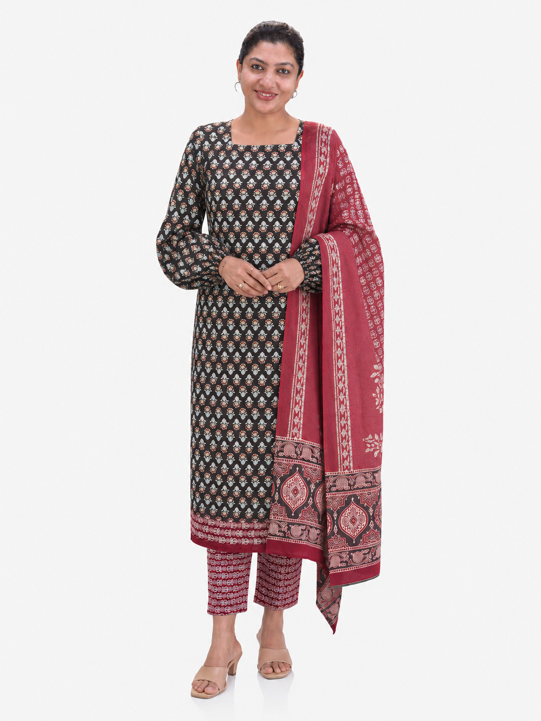 Ajrakh Printed Soft Cotton Salwar Set | MF166