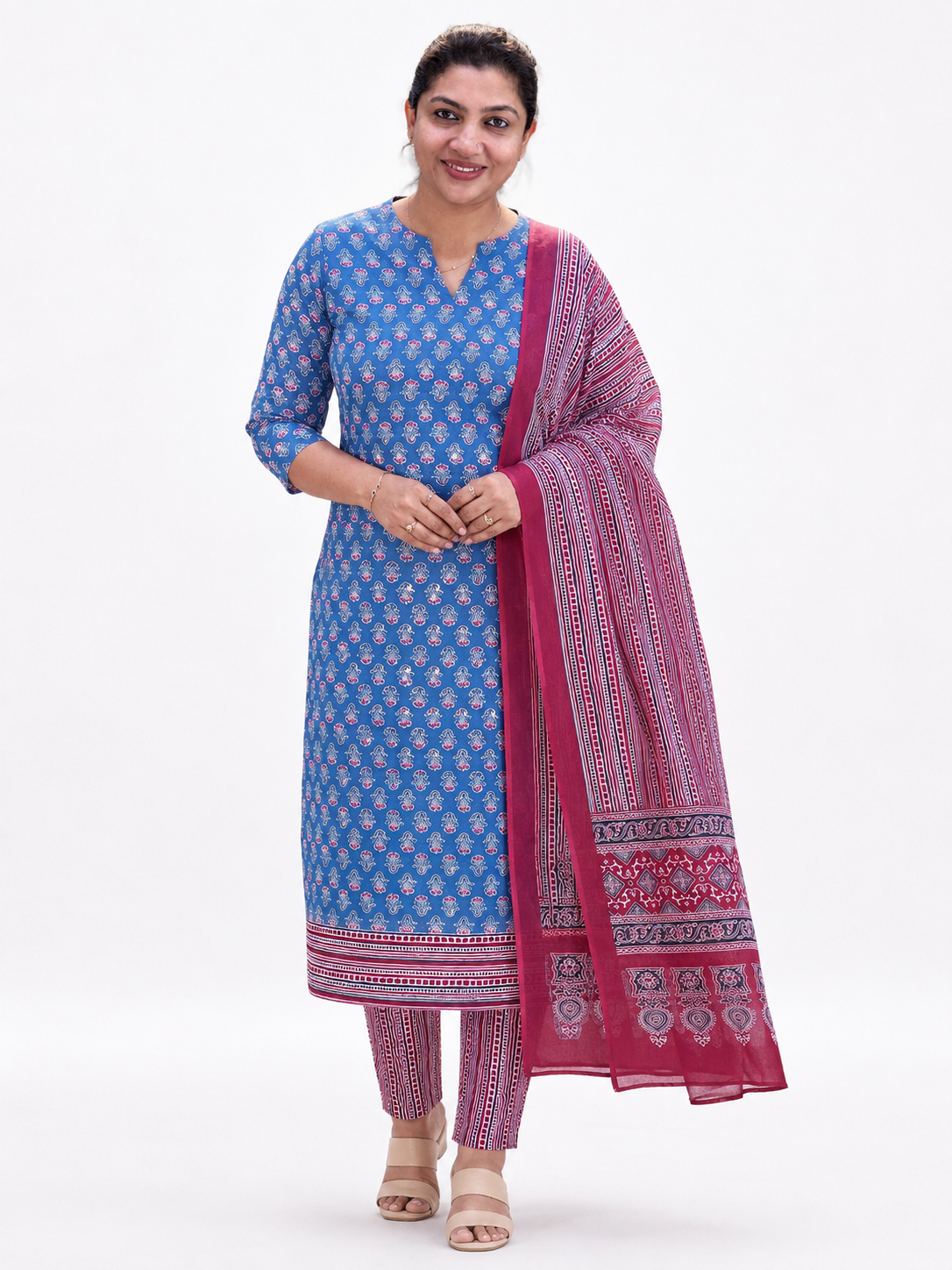 Ajrakh Printed Soft Cotton Salwar Set | MF167