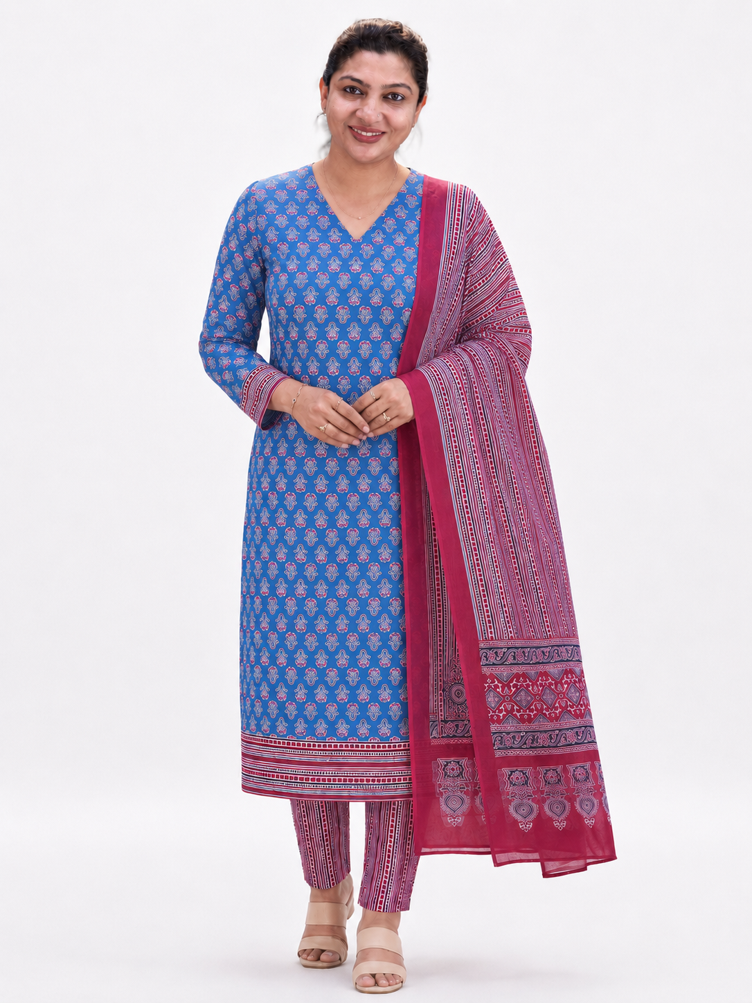 Ajrakh Printed Soft Cotton Salwar Set | MF167