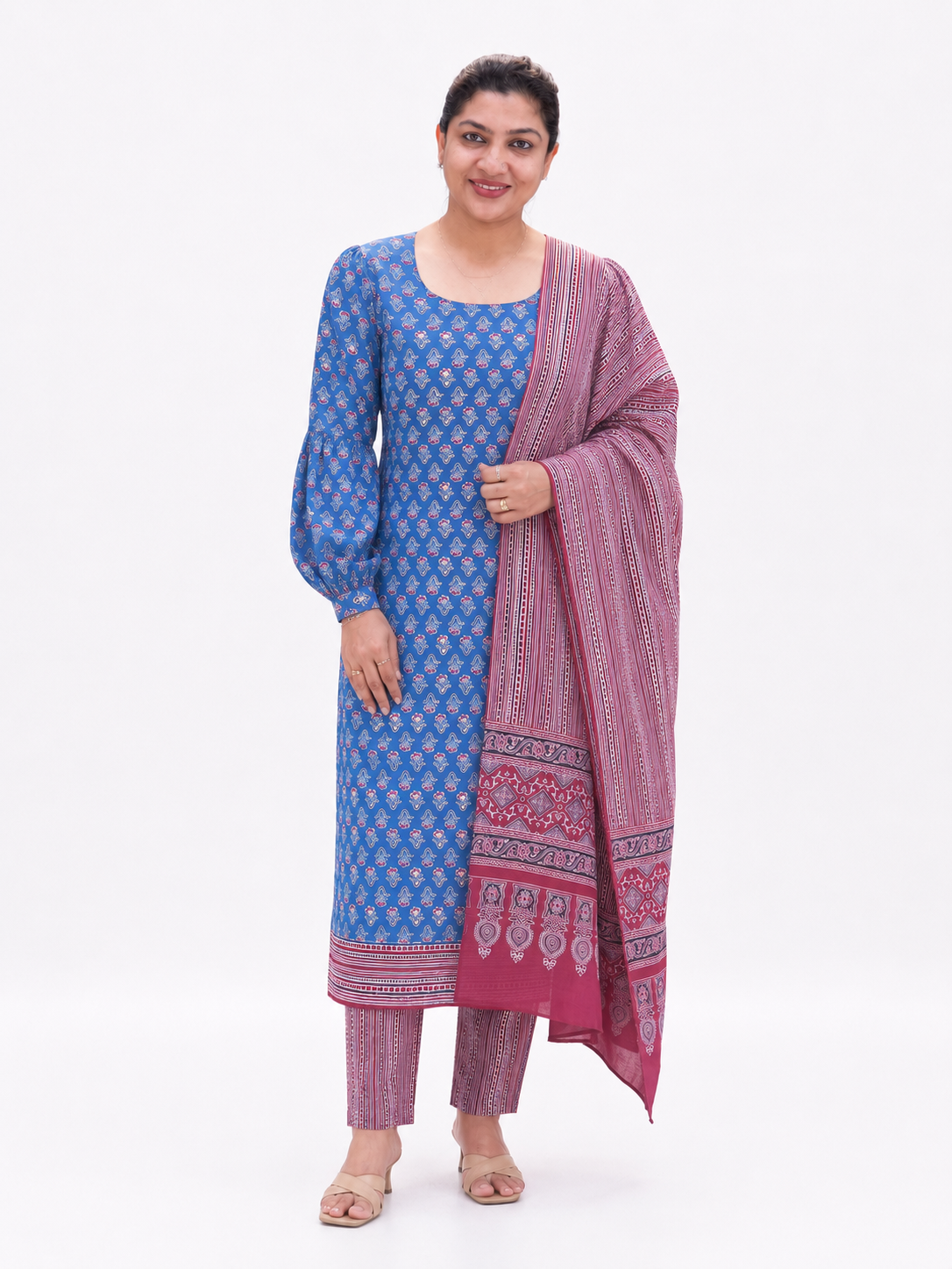 Ajrakh Printed Soft Cotton Salwar Set | MF167