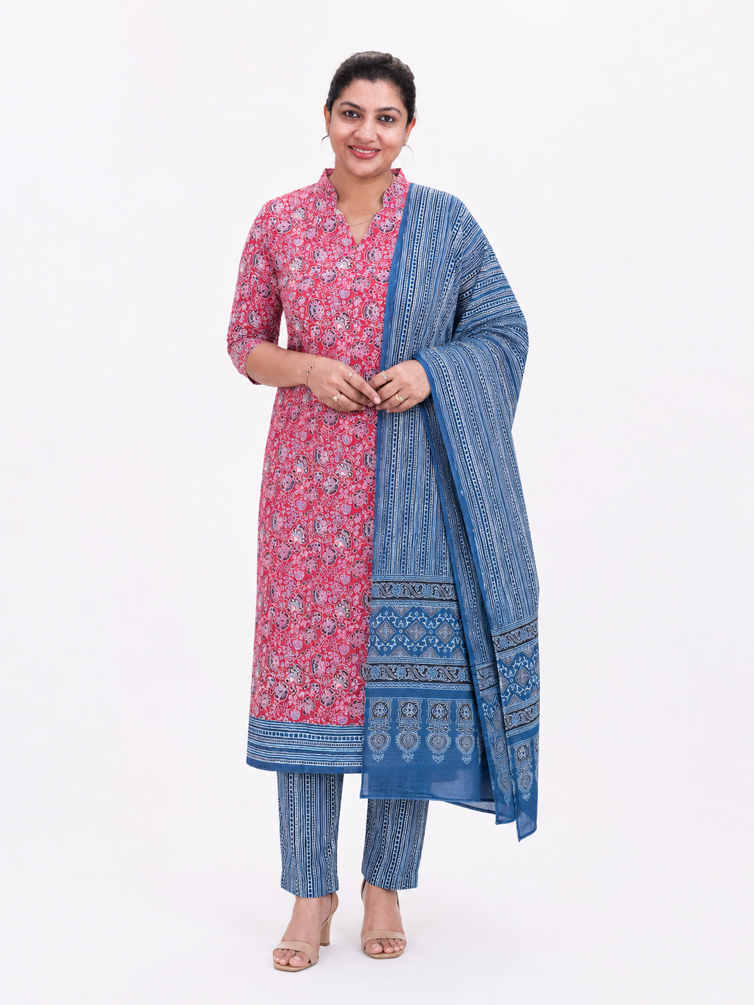 Ajrakh Printed Soft Cotton Salwar Set | MF164