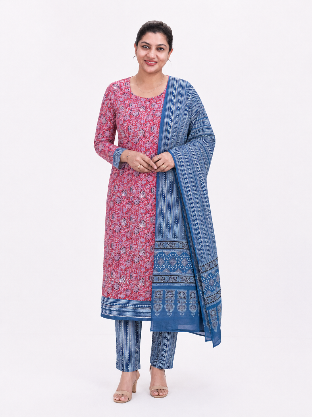 Ajrakh Printed Soft Cotton Salwar Set | MF164